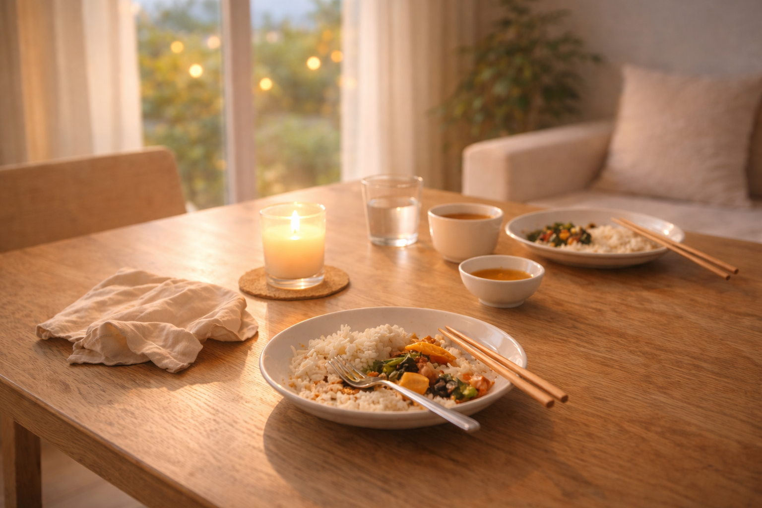 温かな夕食のひととき